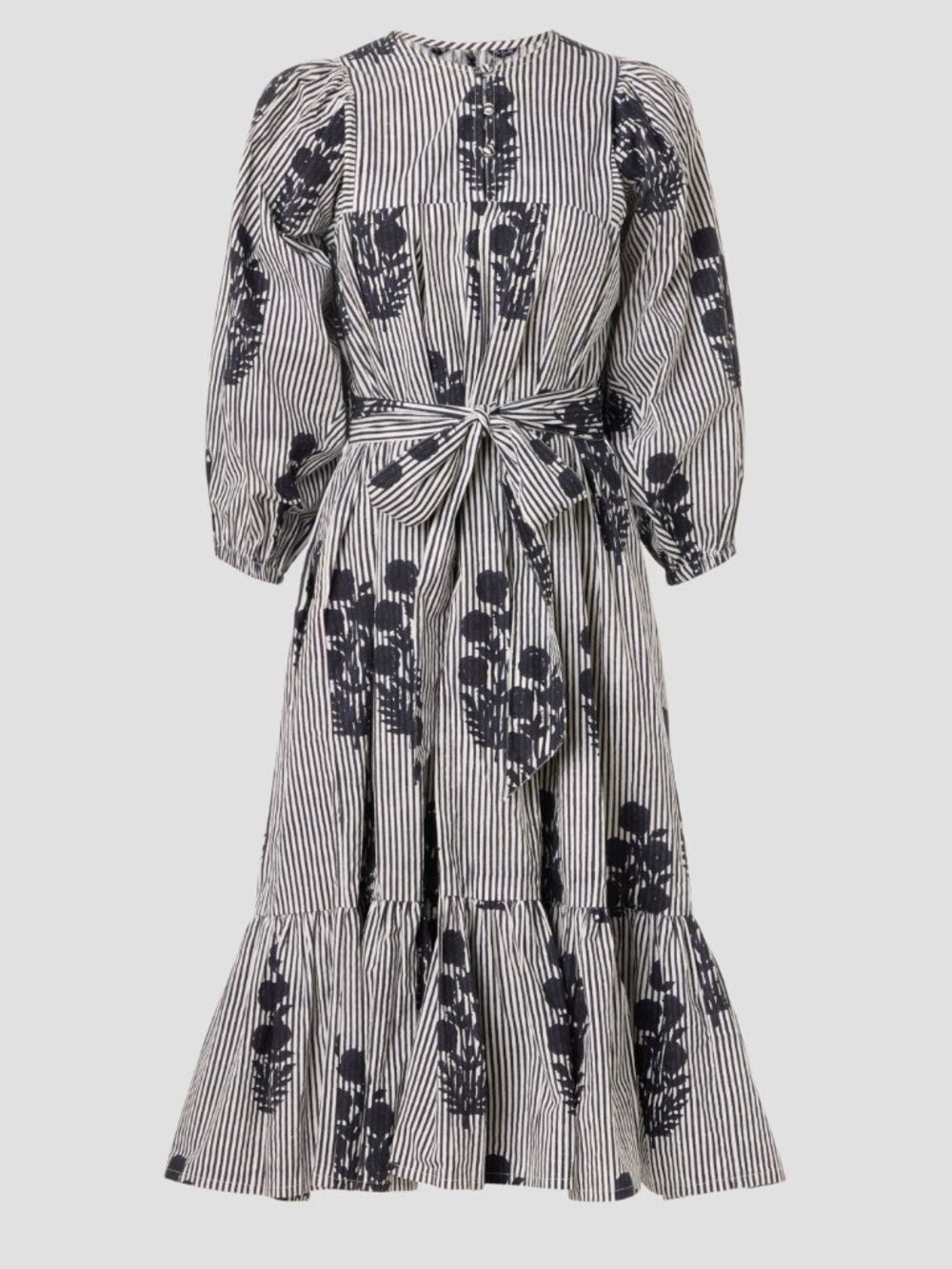 SZ Blockprints Aaron Navy Dress Size L